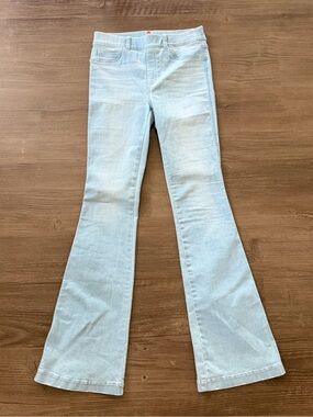 SPANX Pull On Flare Jeans High Rise Light Wash Denim Small